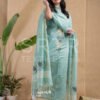 Cotton Unstitched Jamdani Suit Elegant 2-Piece Set