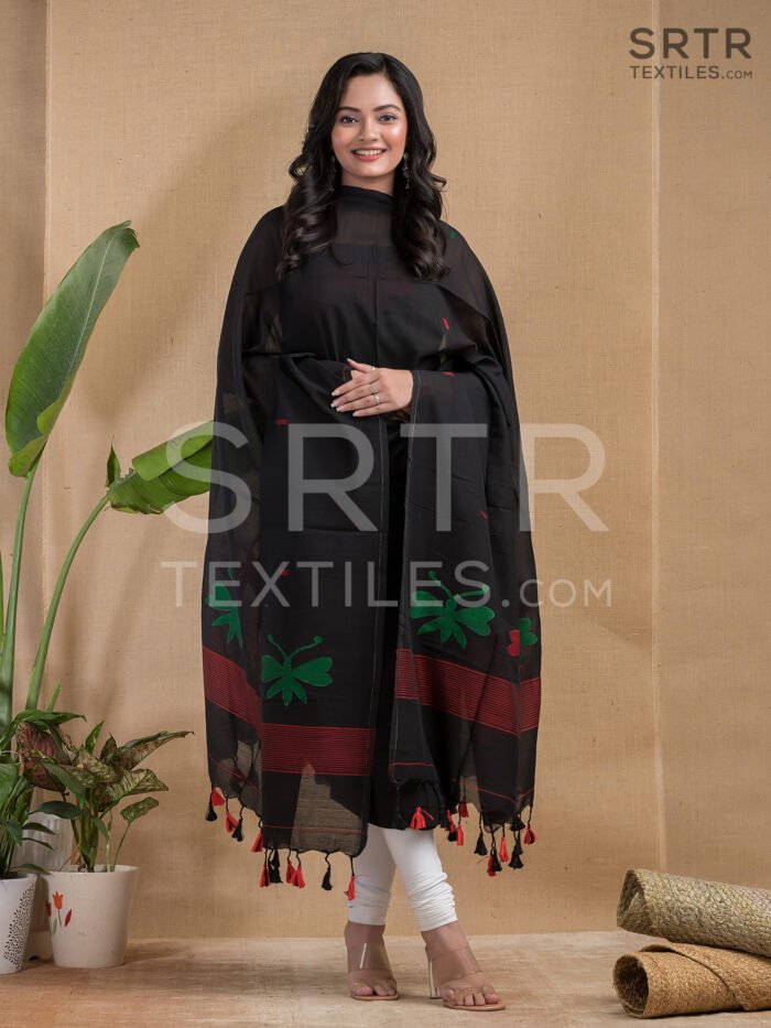 Alternative view of Pure Cotton Jamdani Suit (UNSTITCHED) – Elegant 2-Piece Set