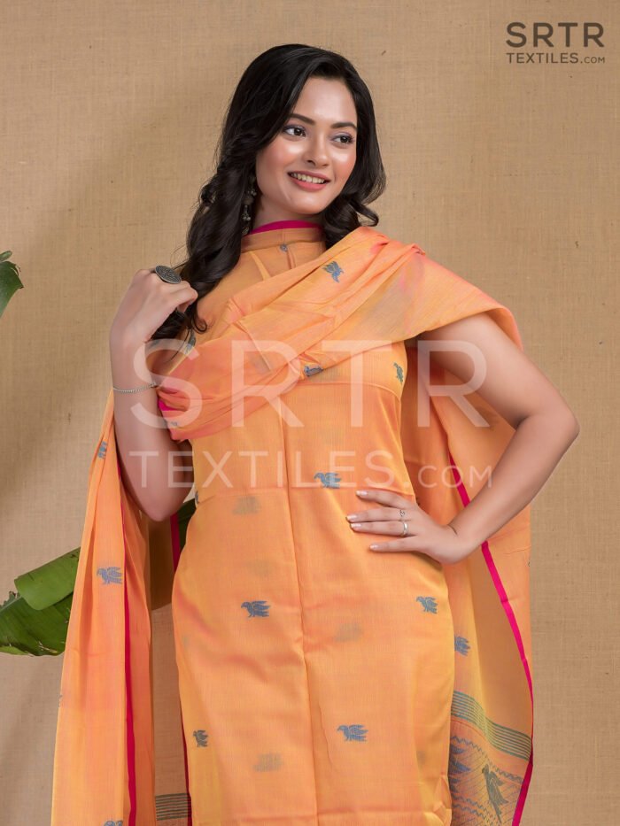 Alternative view of Pure Cotton Jamdani Suit (UNSTITCHED) – Elegant 2-Piece Set