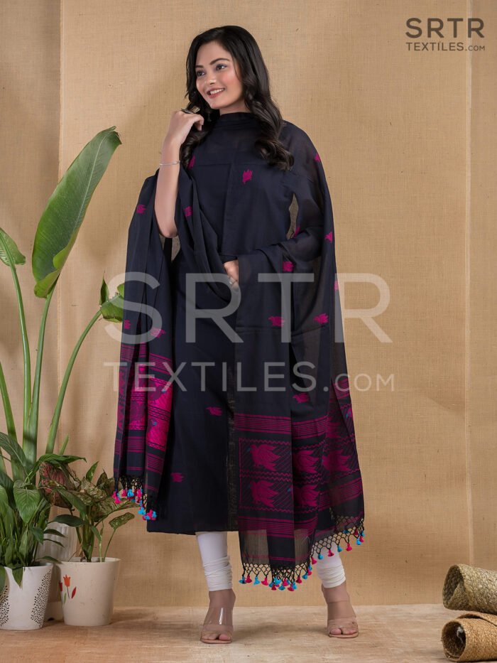 Alternative view of Pure cotton Jamdani Suit – Elegant 2-Piece Set