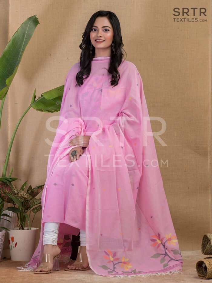 Alternative view of Pure cotton Jamdani Suit – Elegant 2-Piece Set