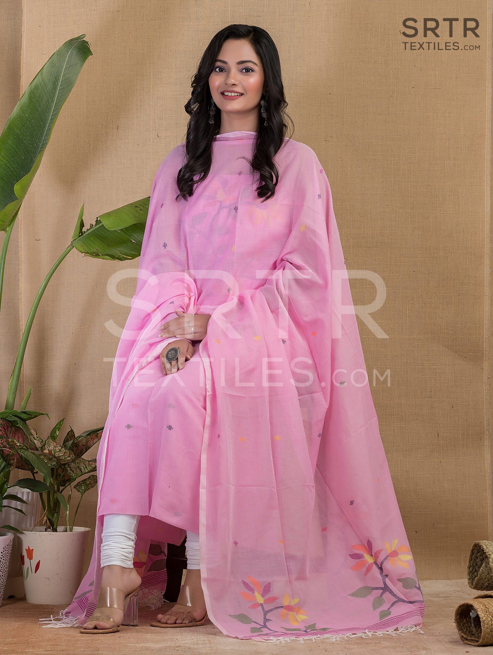Pure cotton Jamdani Suit – Elegant 2-Piece Set - Image 2