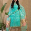 Muslin Unstitched Jamdani Suit – Elegant 2-Piece Set