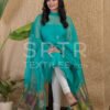 Muslin Unstitched Jamdani Suit – Elegant 2-Piece Set
