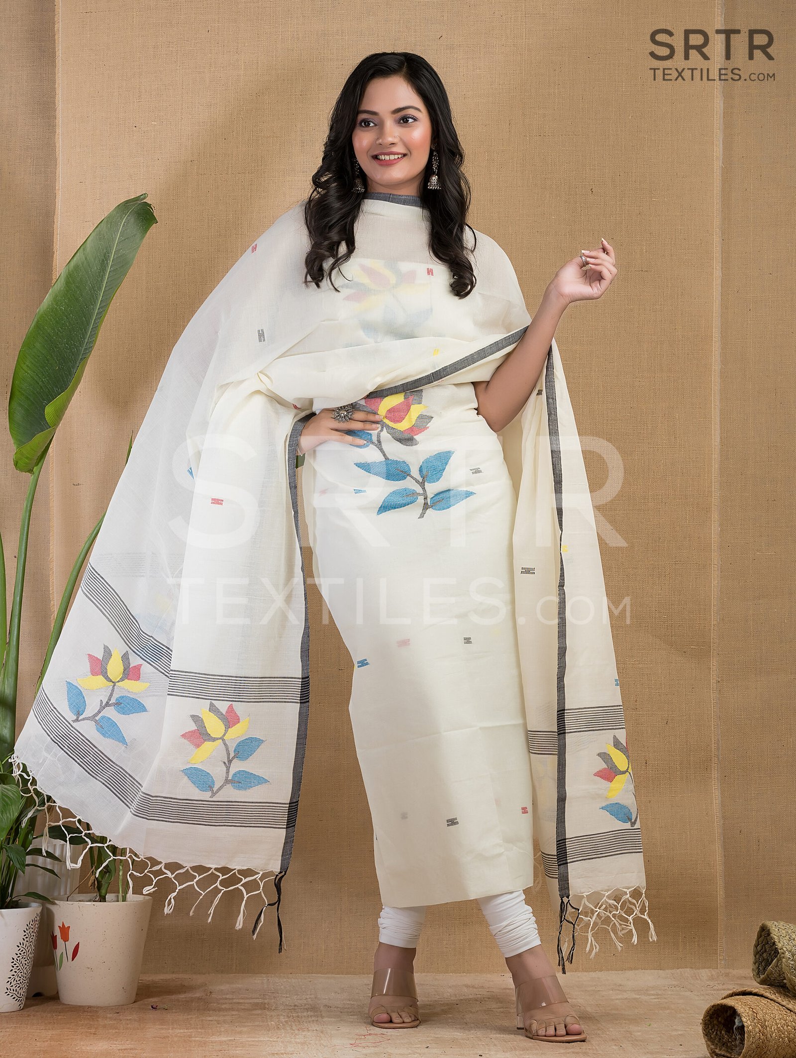 Pure cotton Jamdani Suit – Elegant 2-Piece Set - Image 2