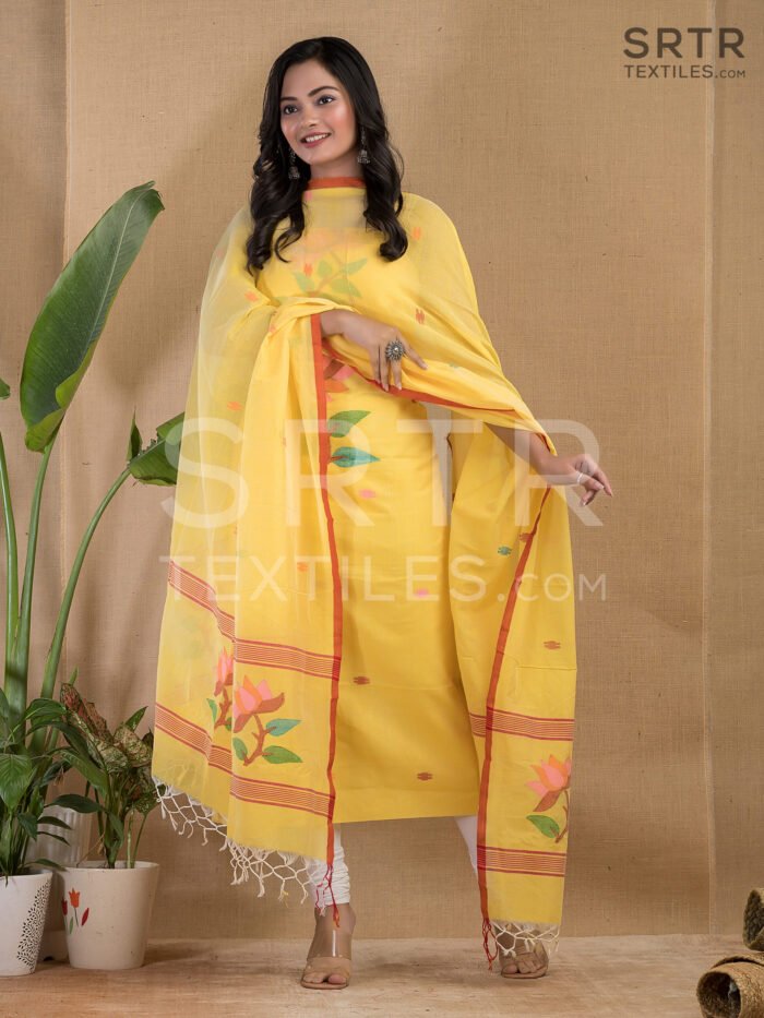 Alternative view of Pure cotton Jamdani Suit – Elegant 2-Piece Set