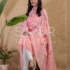 Cotton Unstitched Jamdani Suit Elegant 2-Piece Set