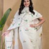 Cotton Unstitched Jamdani Suit Elegant 2-Piece Set