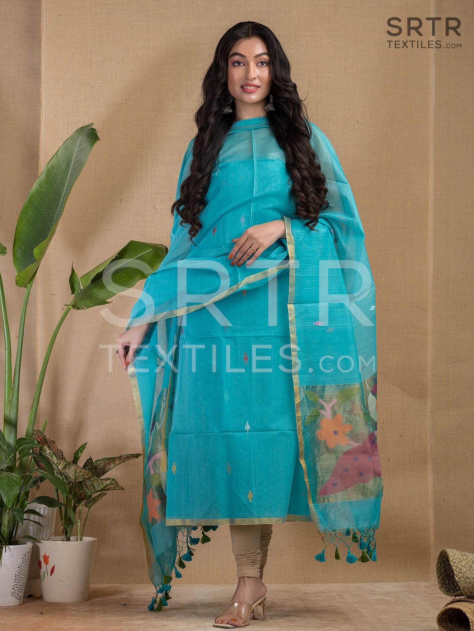 Muslin Jamdani Suit (UNSTITCHED) – Elegant 2-Piece Set - Image 2