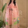 Muslin Unstitched Jamdani Suit – Elegant 2-Piece Set