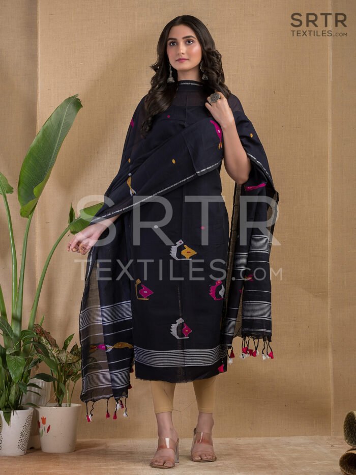 Pure Cotton Jamdani Suit (UNSTITCHED) – Elegant 2-Piece Set