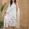 Cotton Unstitched Jamdani Suit Elegant 2-Piece Set