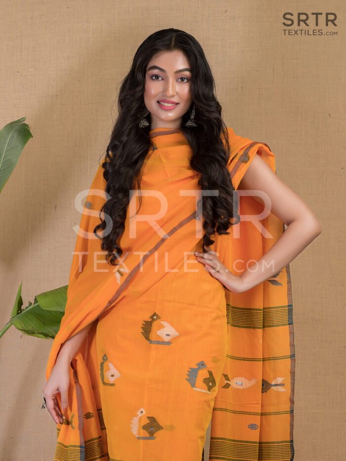 Alternative view of Pure Cotton Jamdani Suit (UNSTITCHED) – Elegant 2-Piece Set