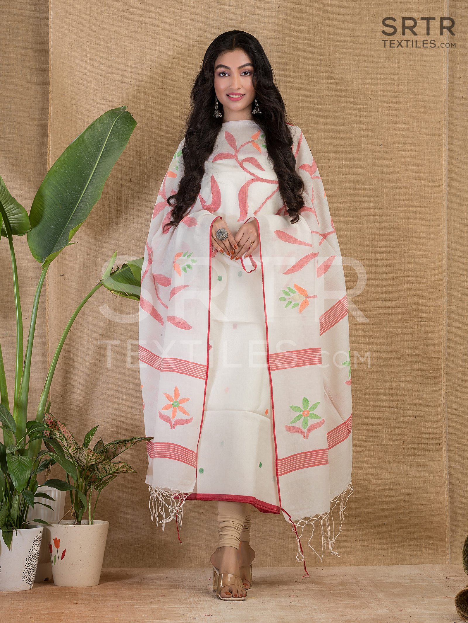 Pure cotton Jamdani Suit – Elegant 2-Piece Set - Image 3