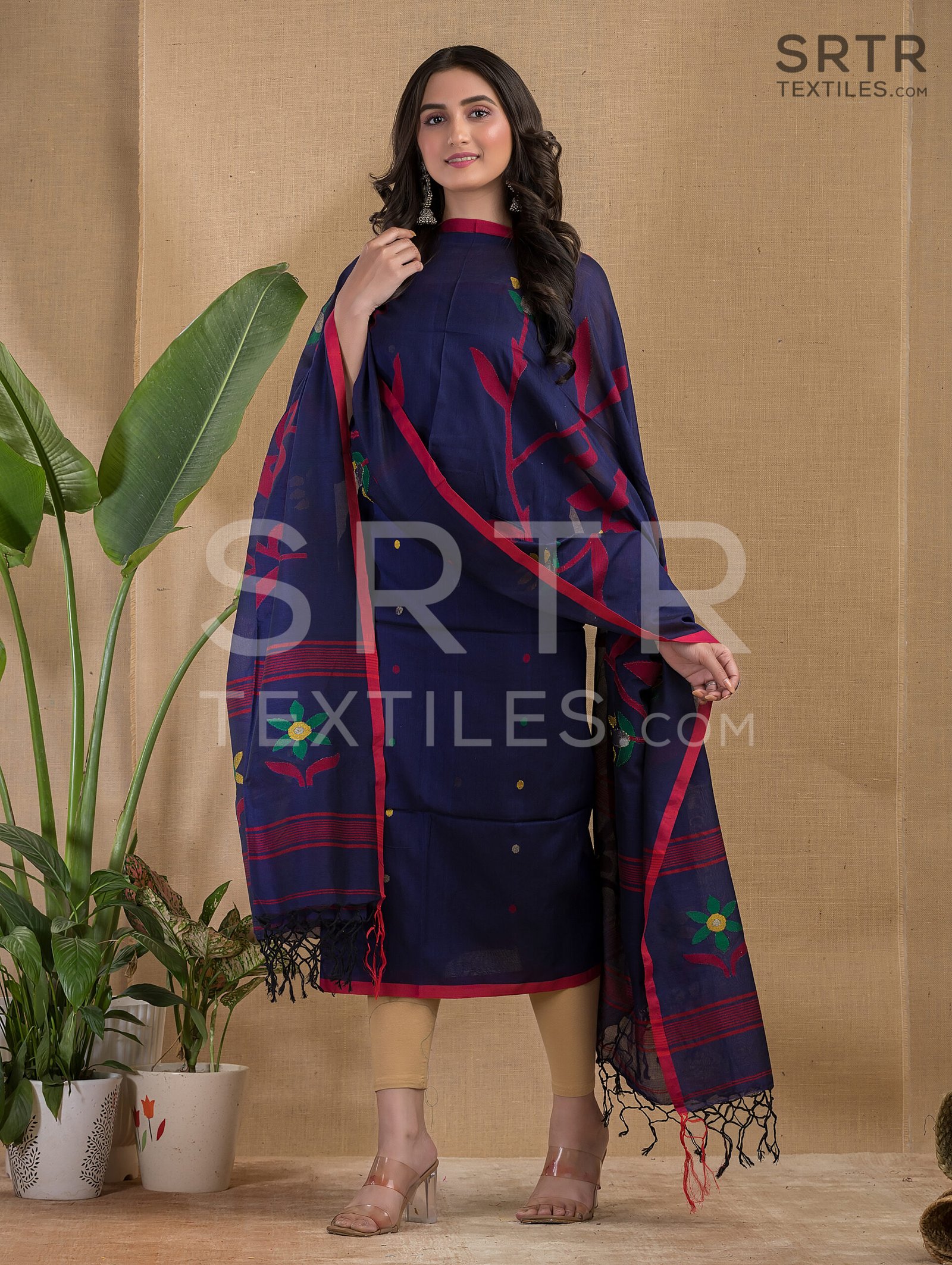 Pure cotton Jamdani Suit – Elegant 2-Piece Set