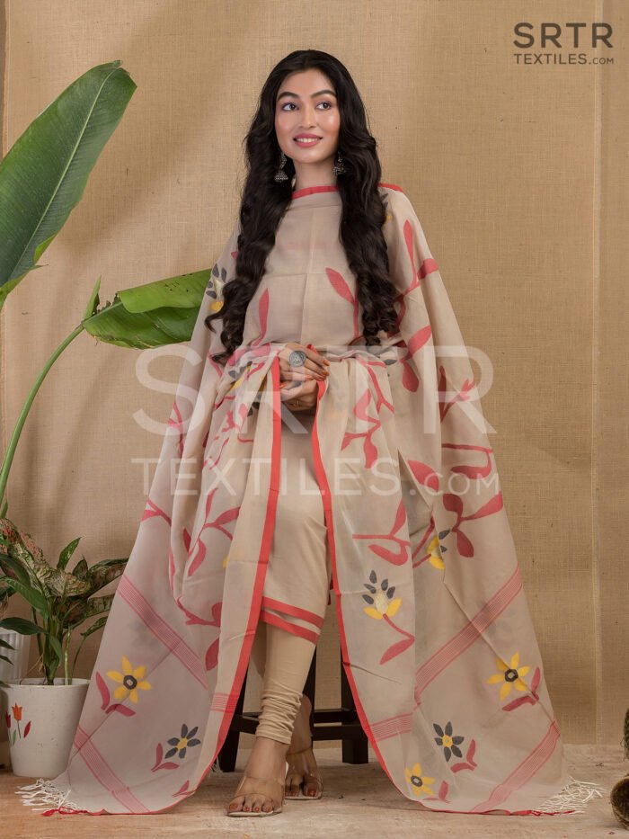 Pure cotton Jamdani Suit – Elegant 2-Piece Set