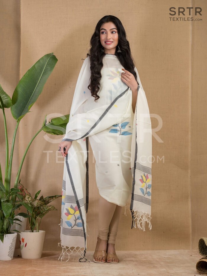 Alternative view of Pure cotton Jamdani Suit – Elegant 2-Piece Set