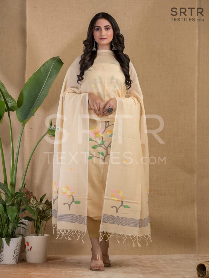 Alternative view of Pure cotton Jamdani Suit – Elegant 2-Piece Set