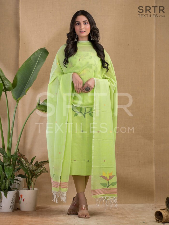 Alternative view of Pure cotton Jamdani Suit – Elegant 2-Piece Set