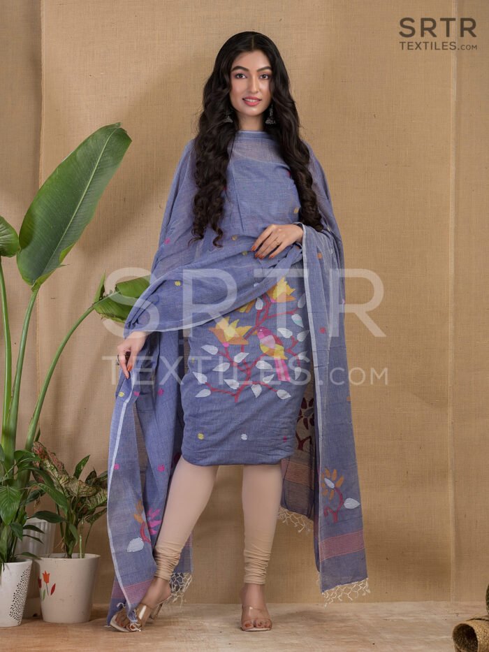 Alternative view of Pure cotton Jamdani Suit – Elegant 2-Piece Set