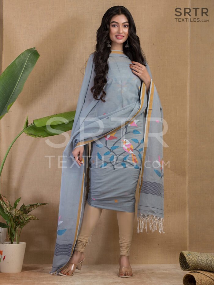 Alternative view of Pure cotton Jamdani Suit – Elegant 2-Piece Set