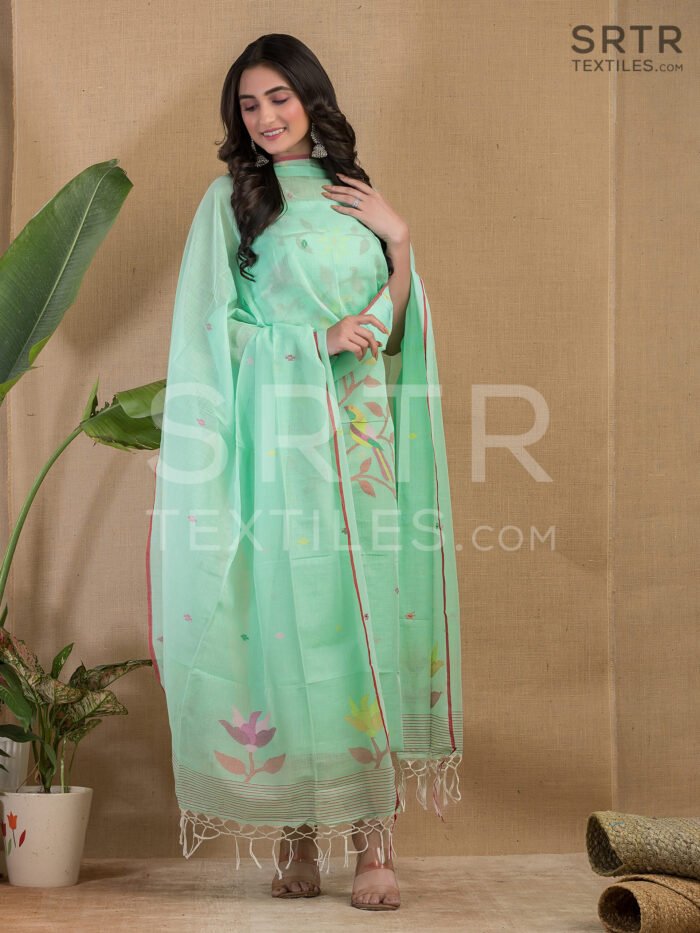 Alternative view of Pure cotton Jamdani Suit – Elegant 2-Piece Set