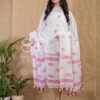 Cotton Unstitched Jamdani Suit – Elegant 2-Piece Set