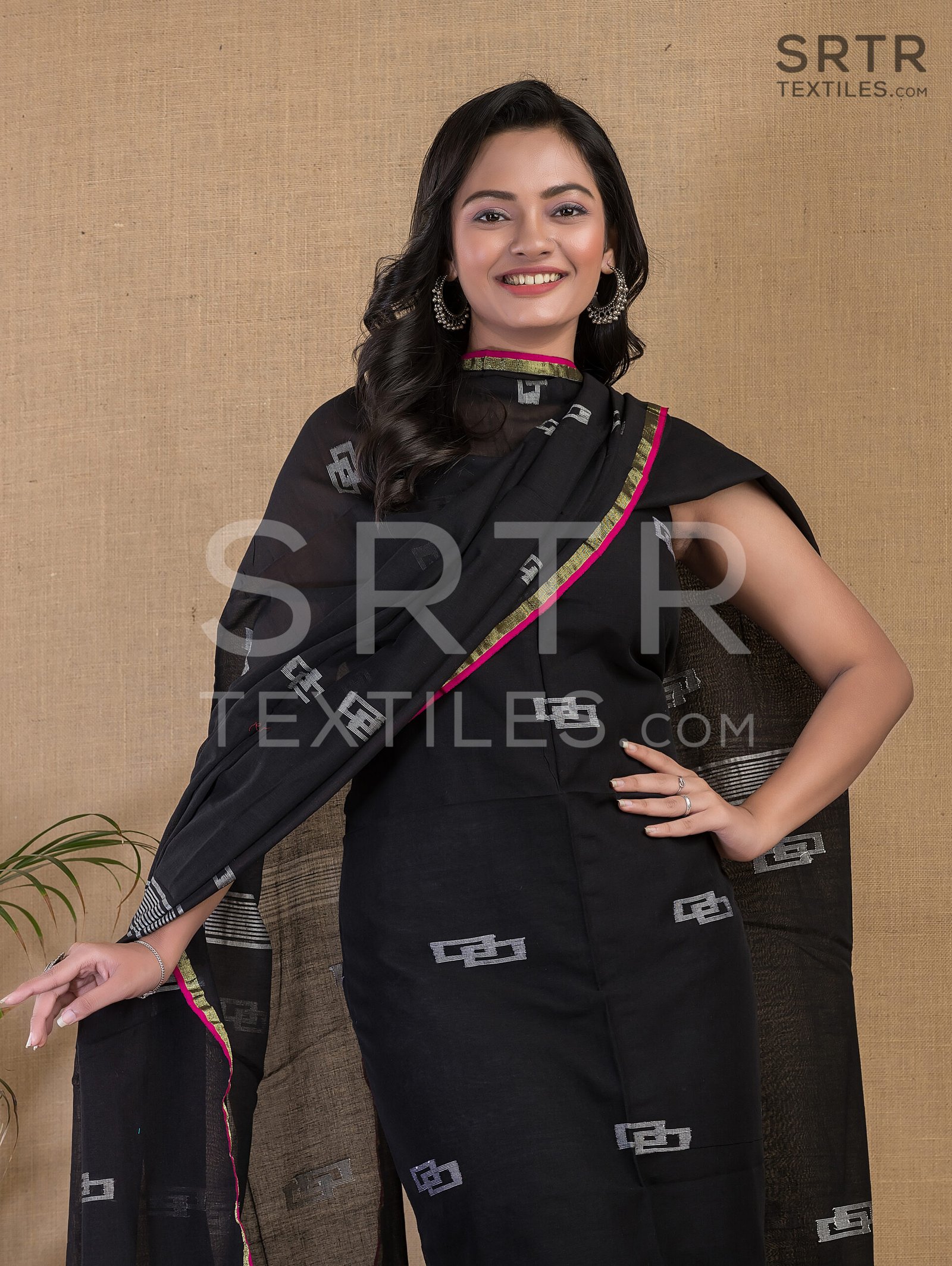 Pure cotton Jamdani Suit – Elegant 2-Piece Set - Image 3