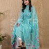 Muslin Unstitched Jamdani Suit – Elegant 2-Piece Set
