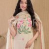 Muslin Unstitched Jamdani Suit – Elegant 2-Piece Set