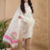 Muslin Unstitched Jamdani Suit – Elegant 2-Piece Set