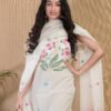 Muslin Unstitched Jamdani Suit – Elegant 2-Piece Set