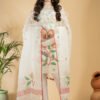 Muslin Unstitched Jamdani Suit – Elegant 2-Piece Set
