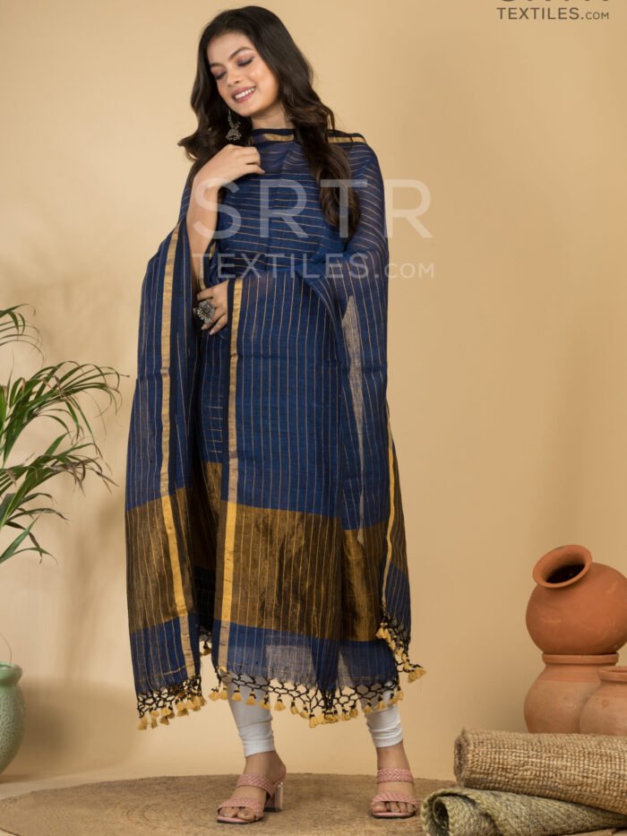 Pure linen Jamdani Suit – Elegant 2-Piece Set