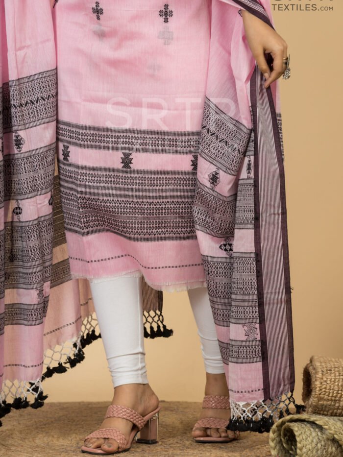 Alternative view of Pure Cotton Jamdani Suit (UNSTITCHED) – Elegant 2-Piece Set