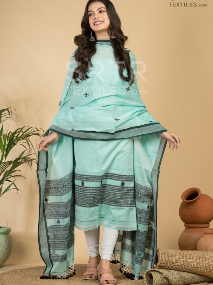 Pure Cotton Jamdani Suit (UNSTITCHED) – Elegant 2-Piece Set