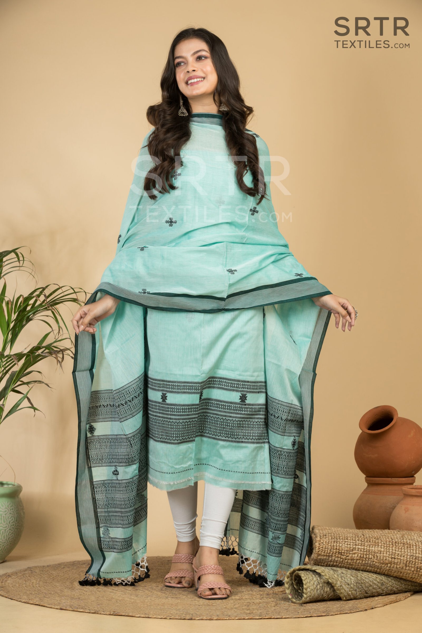Pure Cotton Jamdani Suit (UNSTITCHED) – Elegant 2-Piece Set