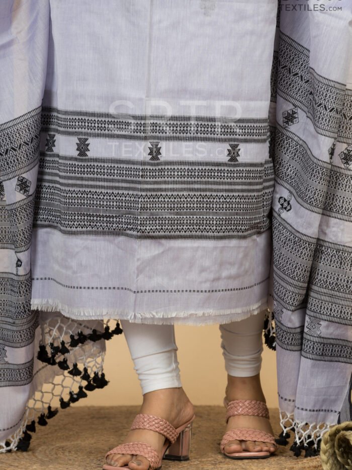 Alternative view of Pure Cotton Jamdani Suit (UNSTITCHED) – Elegant 2-Piece Set