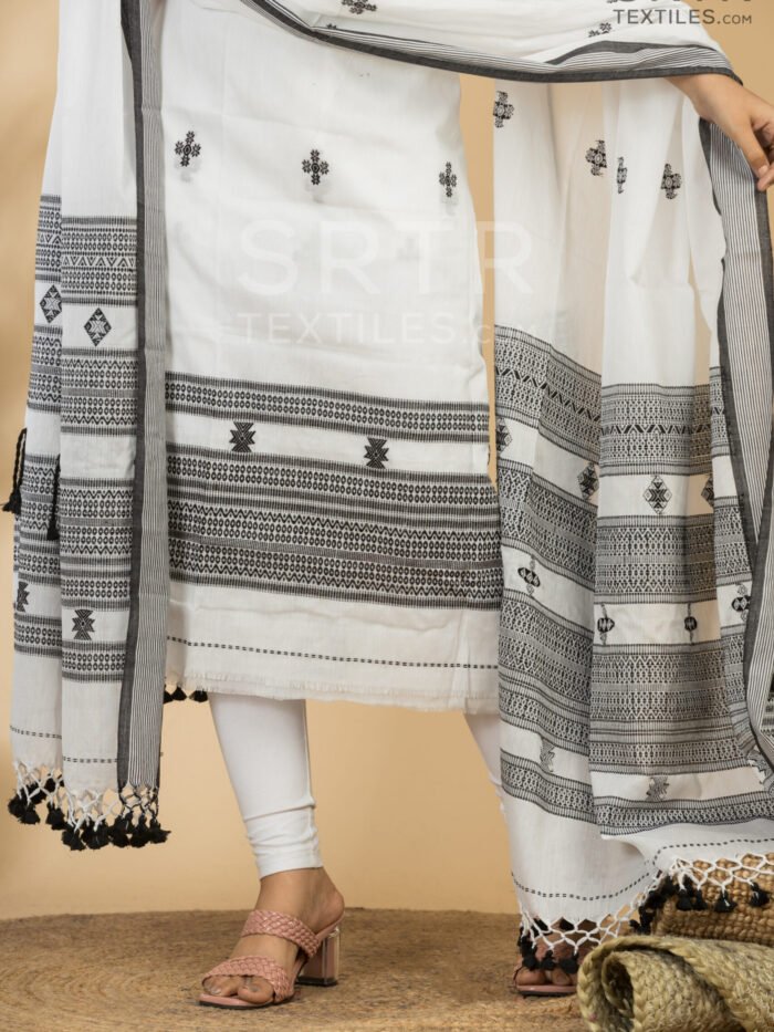 Alternative view of Pure cotton Jamdani Suit(UNSTITCHED) – Elegant 2-Piece Set