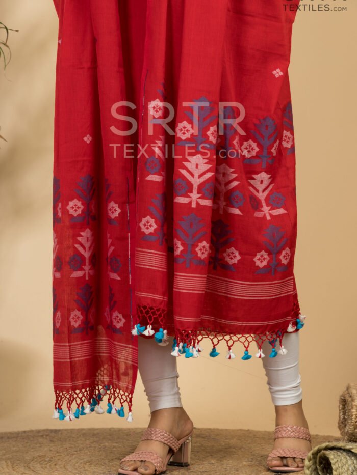 Alternative view of Pure Cotton Jamdani Suit (UNSTITCHED) – Elegant 2-Piece Set