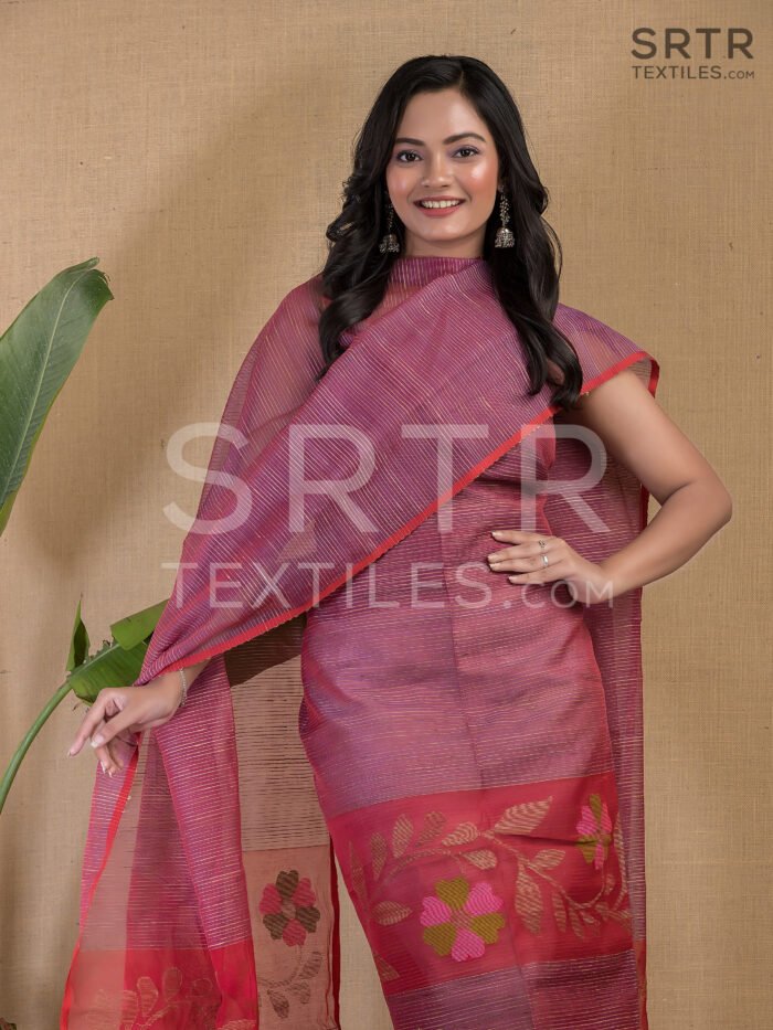 Ghicha Muslin Jamdani Suit (Unstitched) – 2-Piece Set