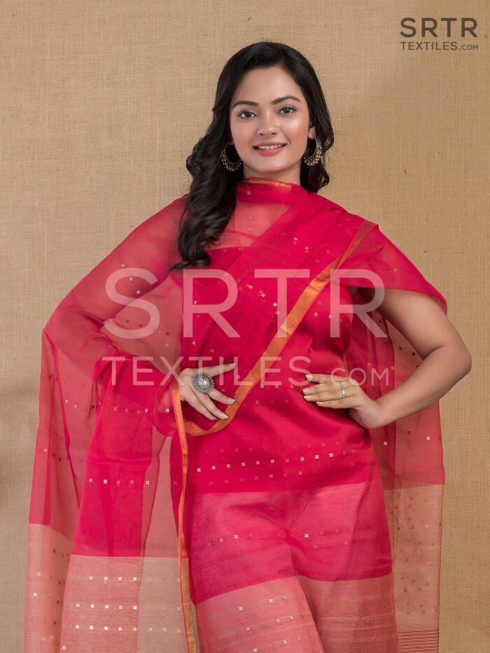 Alternative view of Muslin Sequence Suit (UNSTITCHED) – Elegant 2-Piece Set