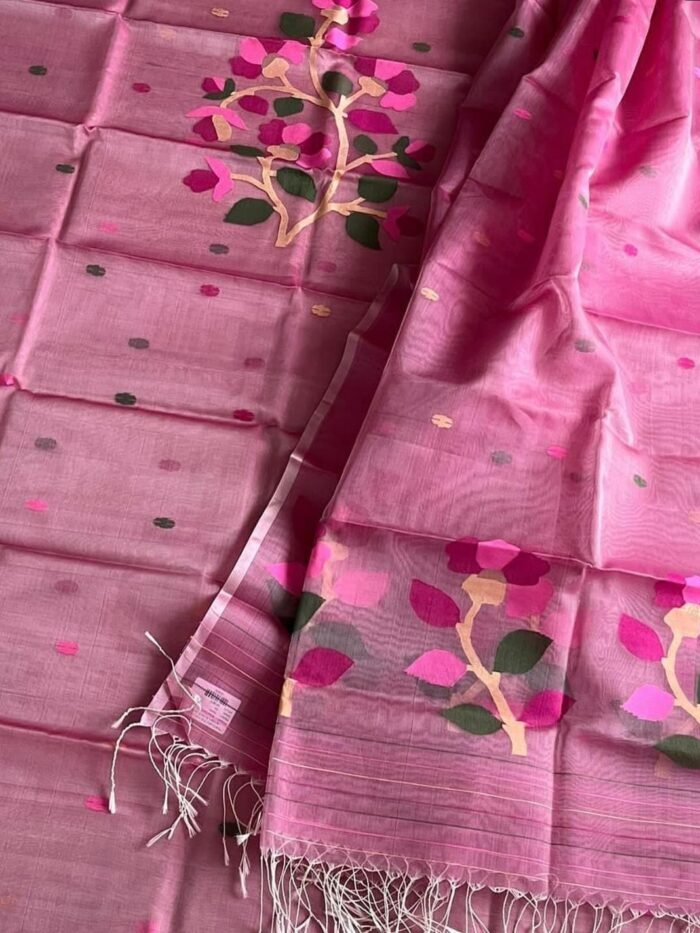 Muslin Jamdani Suit (UNSTITCHED) – Elegant 2-Piece Set