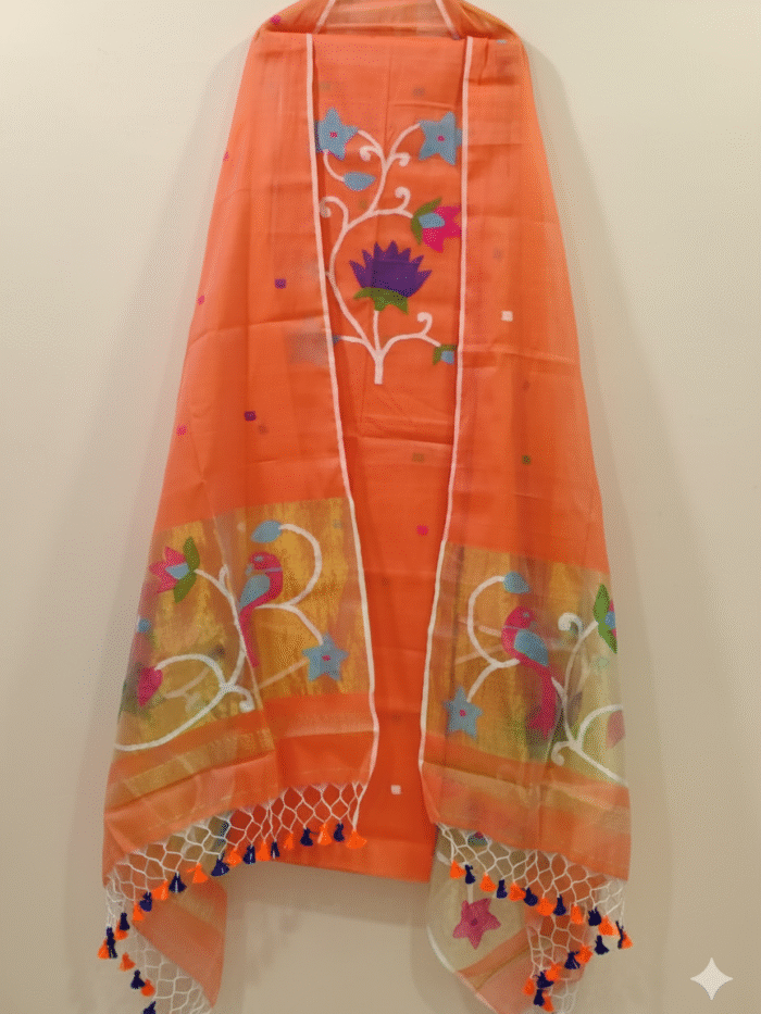 Muslin Jamdani Suit (UNSTITCHED) – Elegant 2-Piece Set