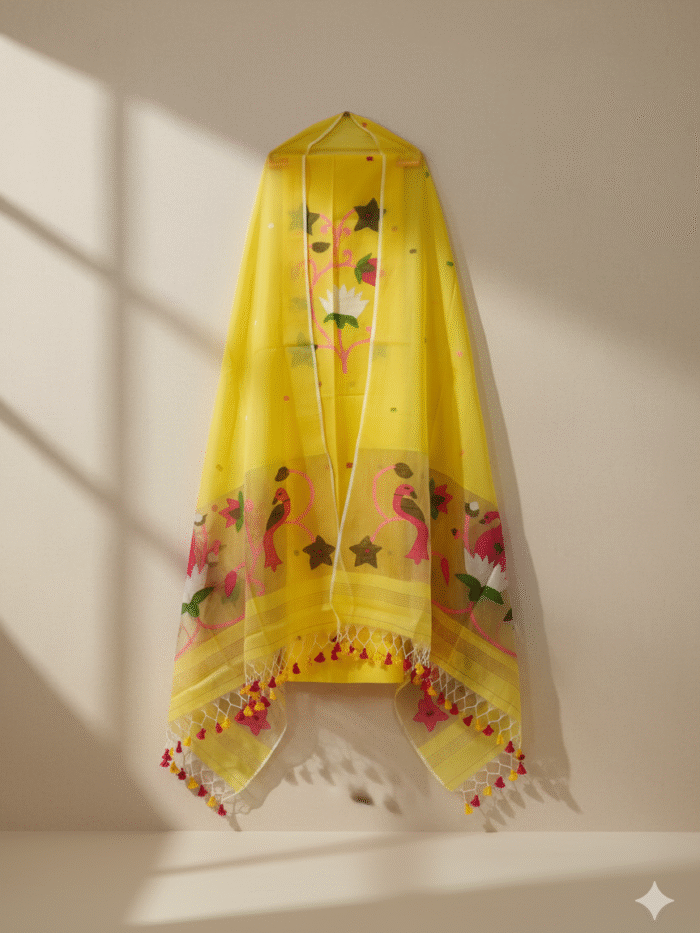 Muslin Jamdani Suit (UNSTITCHED) – Elegant 2-Piece Set