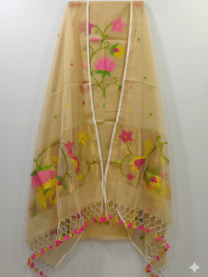 Muslin Jamdani Suit (UNSTITCHED) – Elegant 2-Piece Set