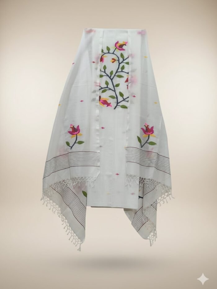 Pure Cotton Jamdani Suit (UNSTITCHED) – Elegant 2-Piece Set