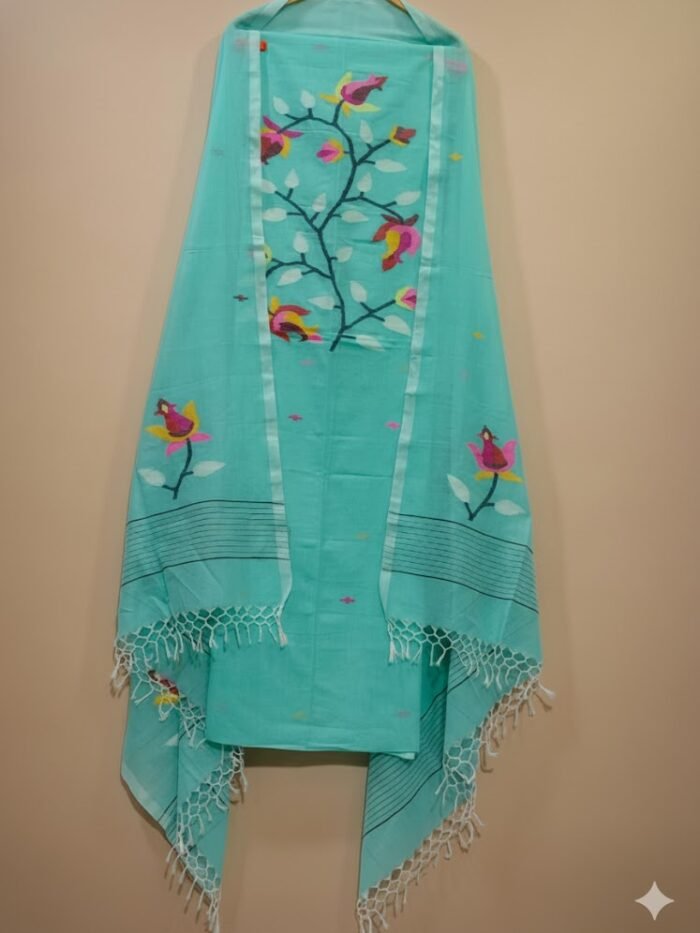 Pure Cotton Jamdani Suit (UNSTITCHED) – Elegant 2-Piece Set