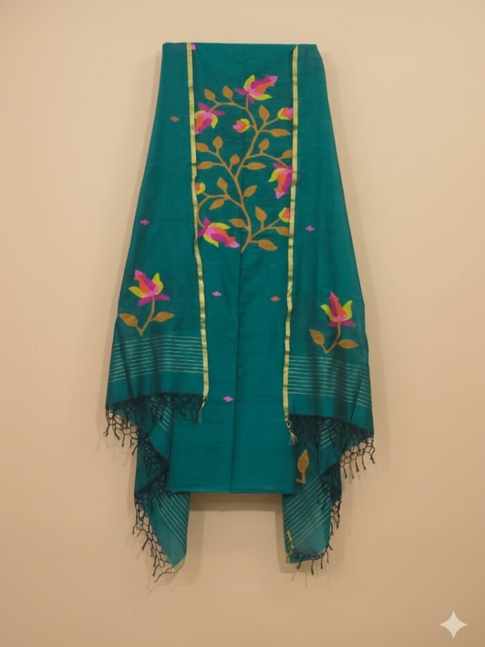 Pure Cotton Jamdani Suit (UNSTITCHED) – Elegant 2-Piece Set