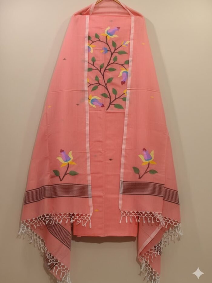 Pure Cotton Jamdani Suit (UNSTITCHED) – Elegant 2-Piece Set